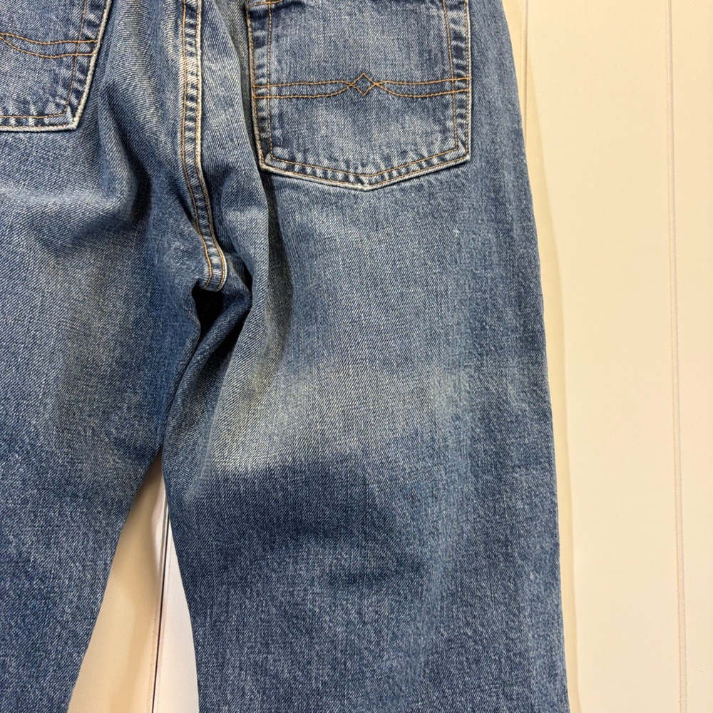 Vintage Lucky Brand Dungarees Y2K Western Low Rise Bootleg Jeans Women Size 10 - Picture 9 of 14